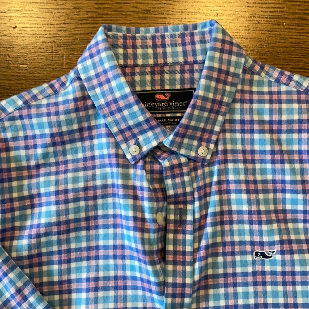 Vineyard Vines Boys Flannel Whale Shirt